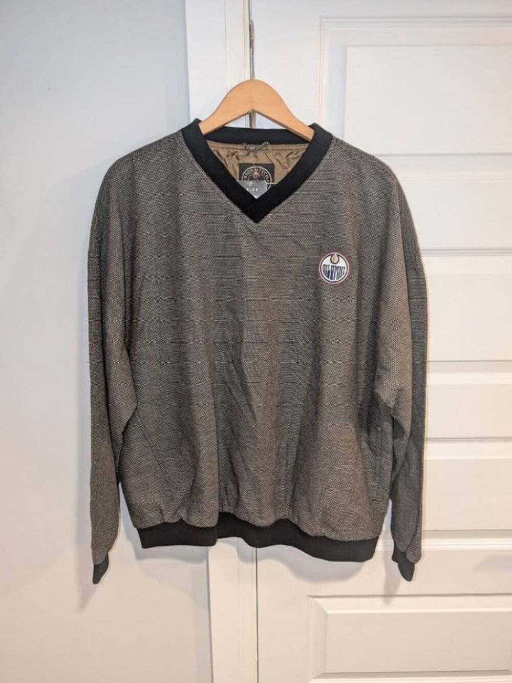 Vintage Edmonton Oilers NHL Hockey Alumni 'Oilumni' Pullover Golf Sweater - NWT